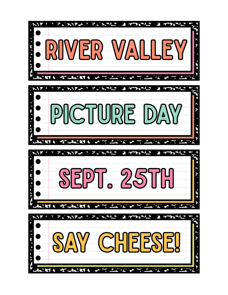 River Valley Picture Day Sept. 25th  Say Cheese!
