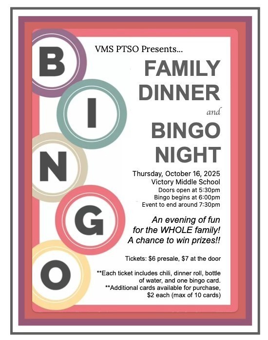 Family Dinner and Bingo Night
