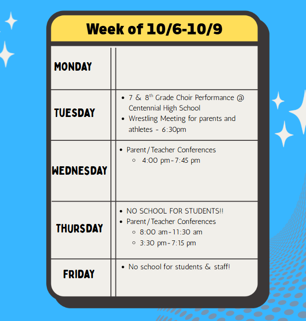 A week at a glance for LSMS 