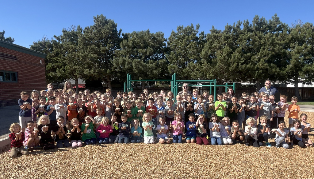 2nd graders earned a little pumpkin for 100% perfect attendance on 10/7