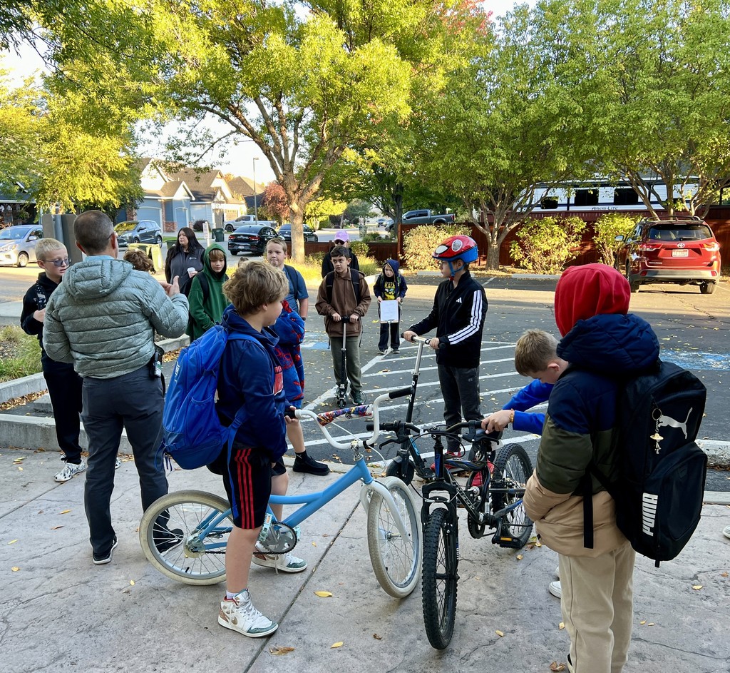 Man with kids and bikes