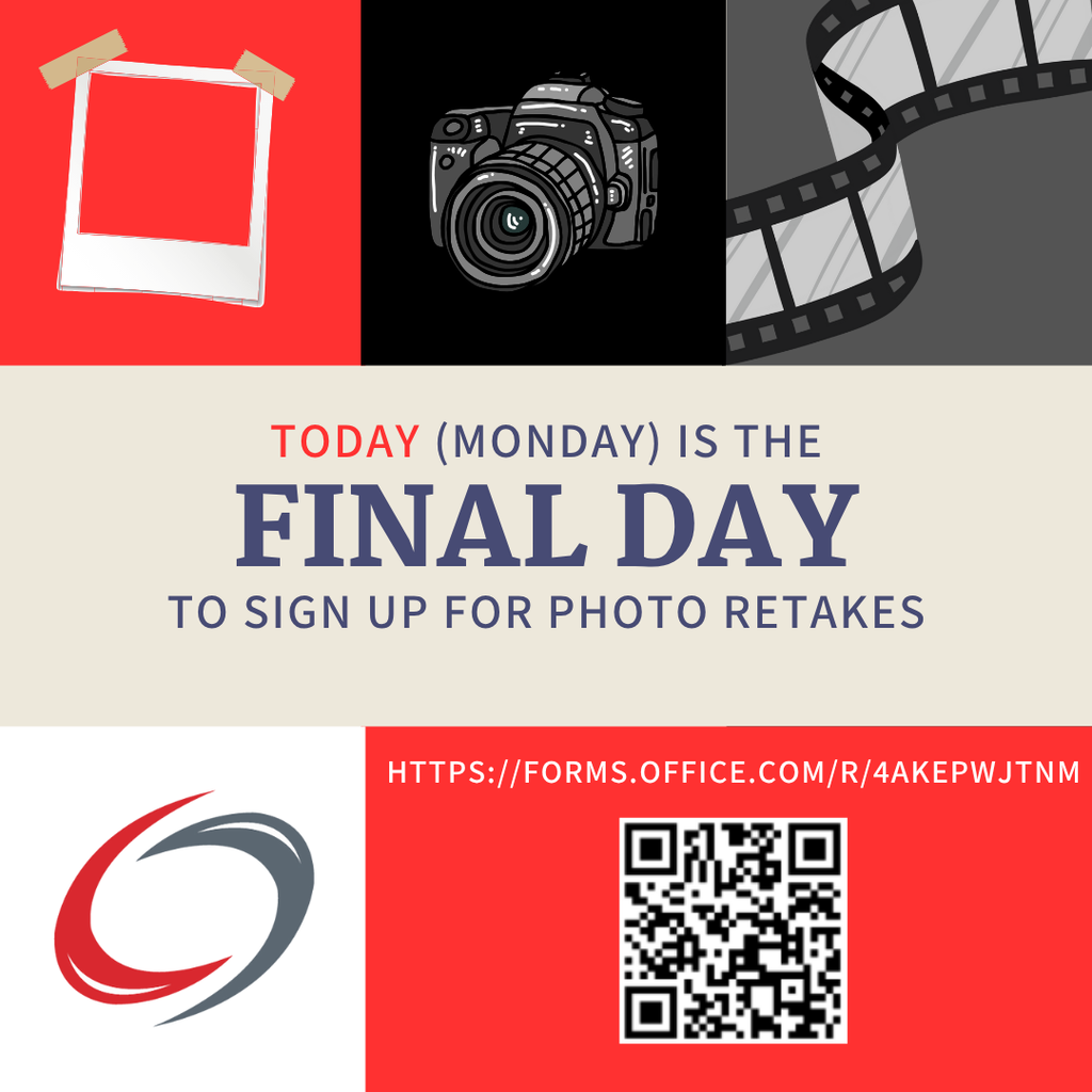 Today (Monday) is final day for photo retake signups!