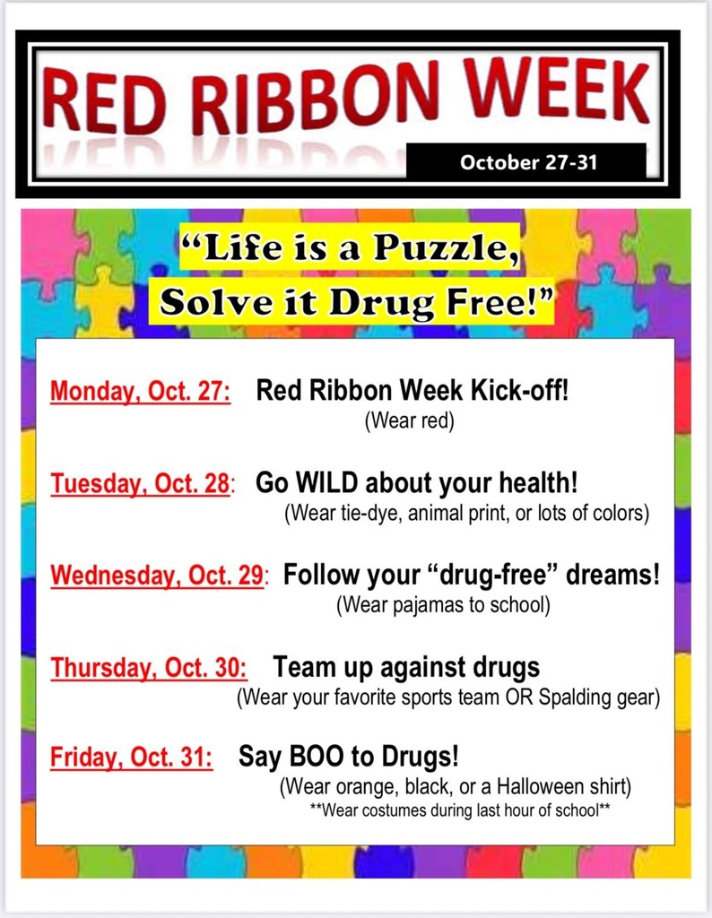 Red Ribbon Week 10/27-10/31