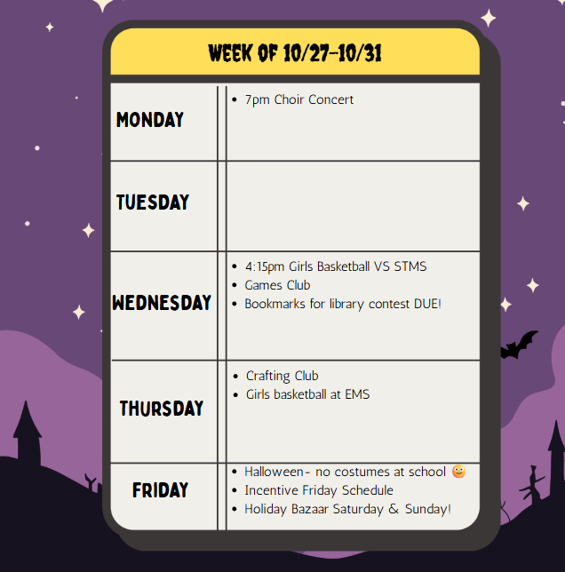 Weekly Schedule