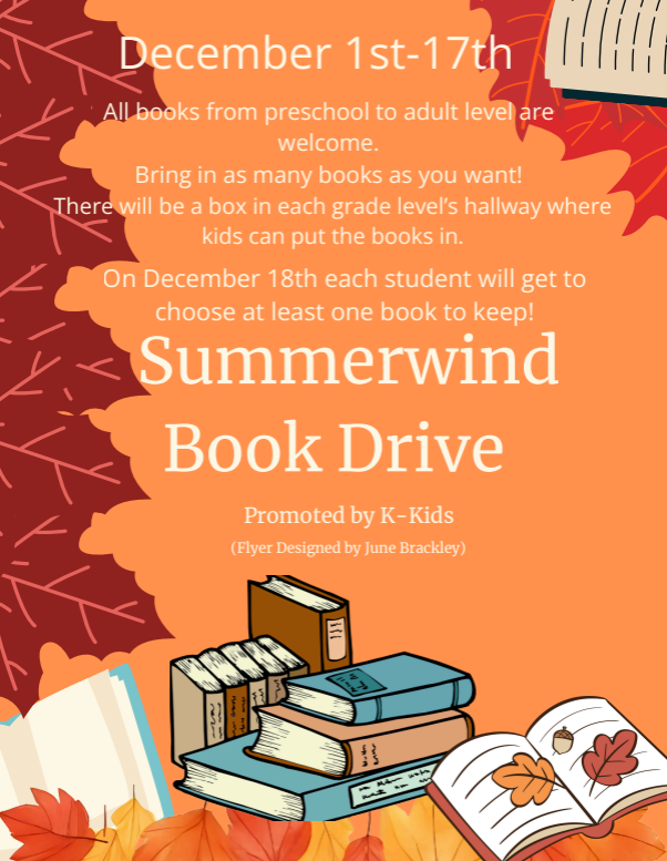 Summerwind book drive flyer