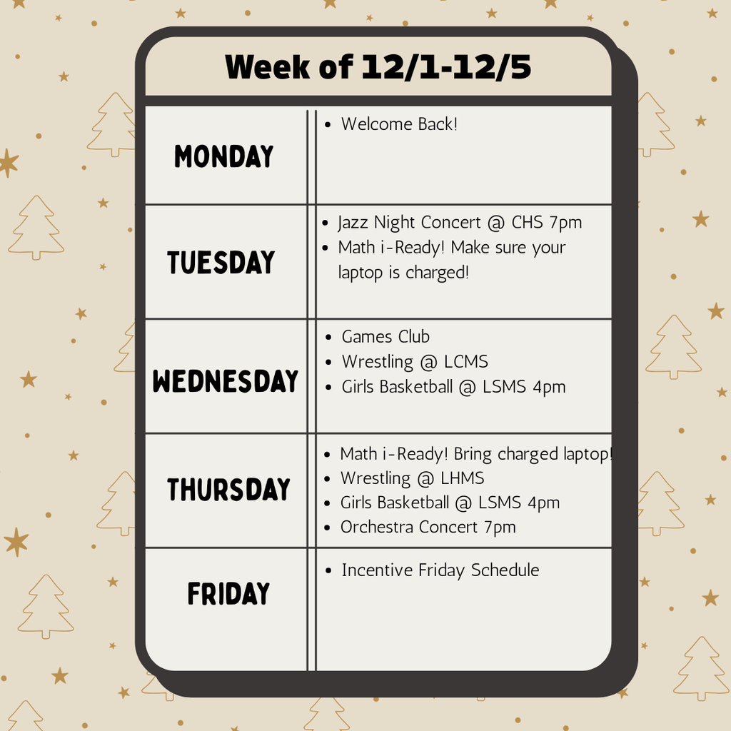 Weekly Schedule