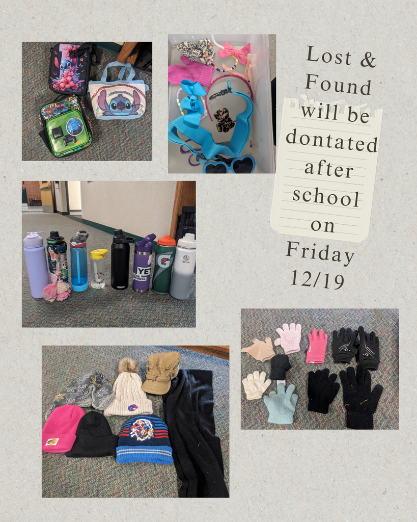 Lost & Found items will be donated tomorrow after school
