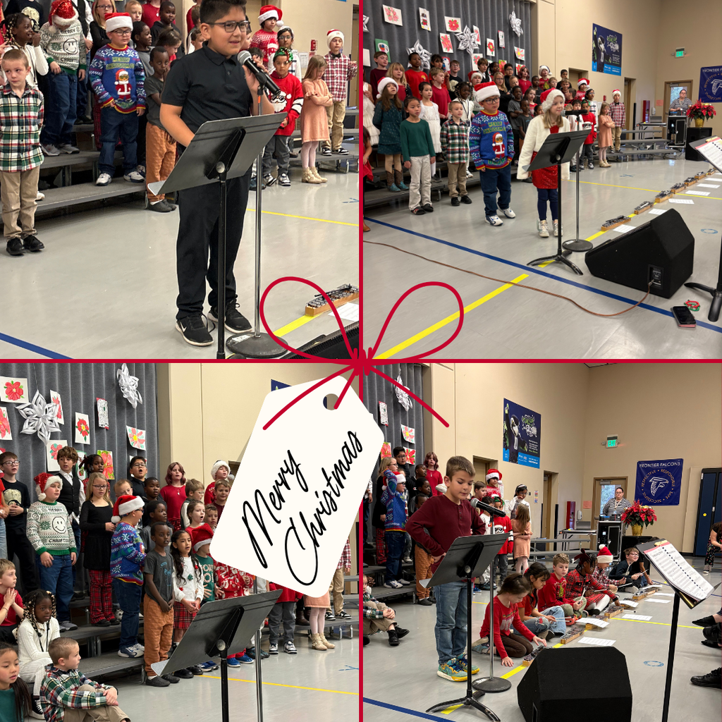 Collage of pictures from the 1st-3rd Christmas Program