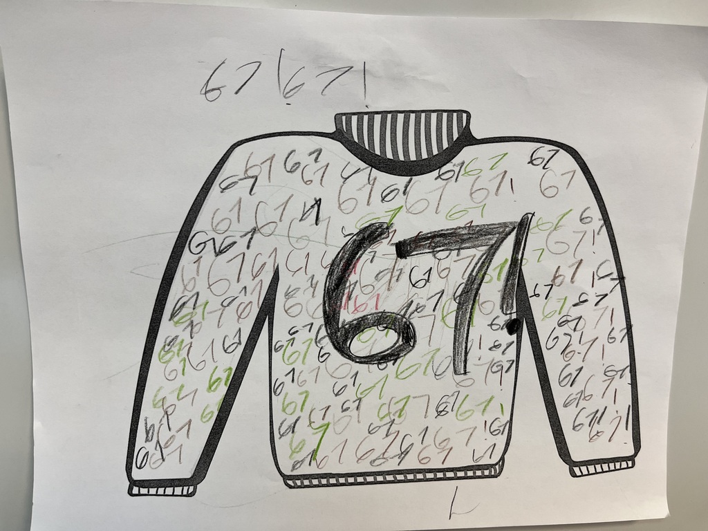 drawing of christmas sweater