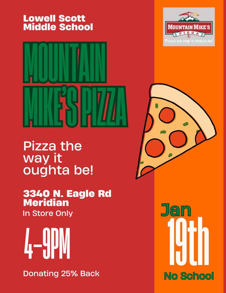 LSMS Fundraiser at Mountain Mikes on January 19 