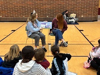 students listening to a story