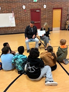 students listening to a story