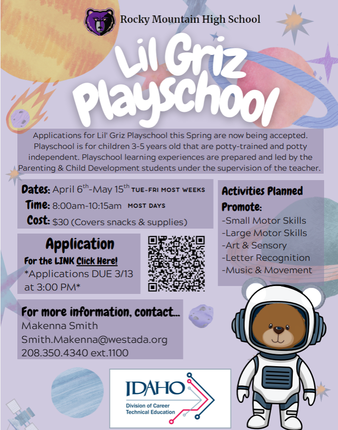 Lil Griz playschool flyer