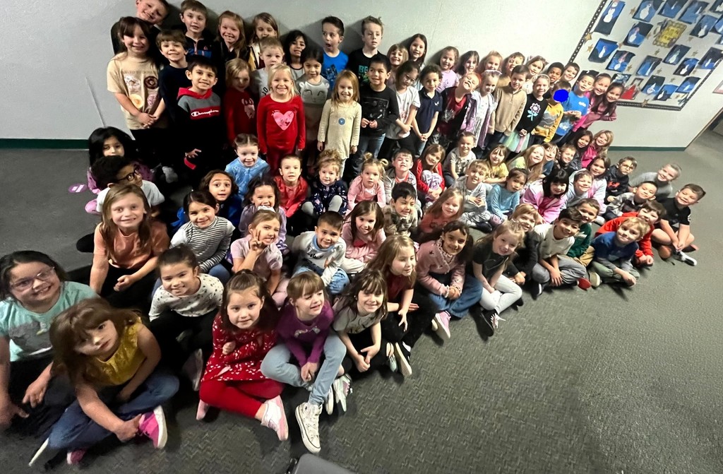 kindergartners celebrate perfect attendance with squishy toys