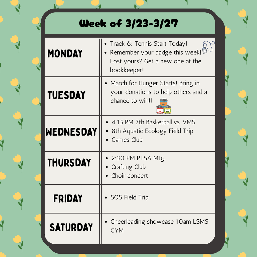 Weekly Schedule