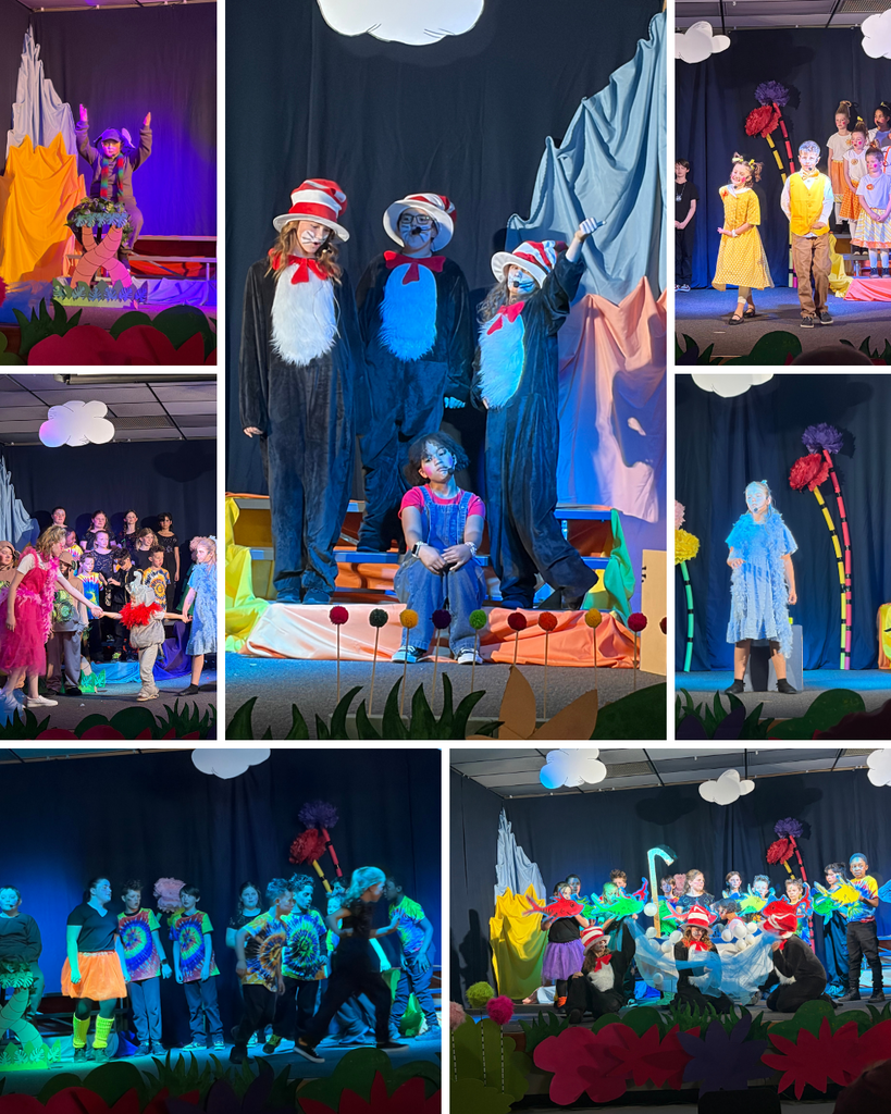 photo collage of the student performing