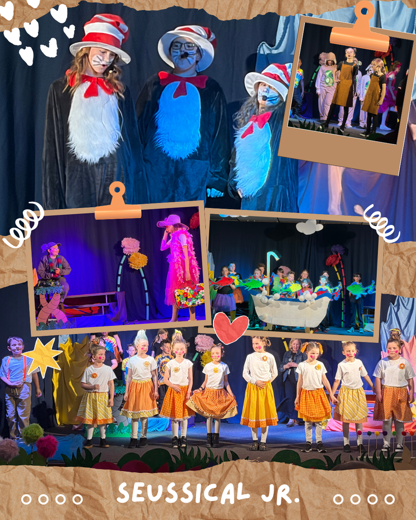 photo collage of the student performing