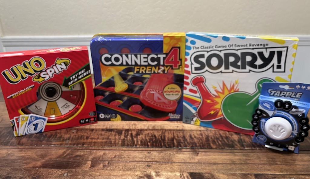 Possible prizes: a set of board games