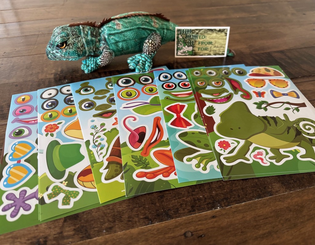 possible prizes: stuffed lizard, stickers, and family pass to the Idaho Reptile Zoo