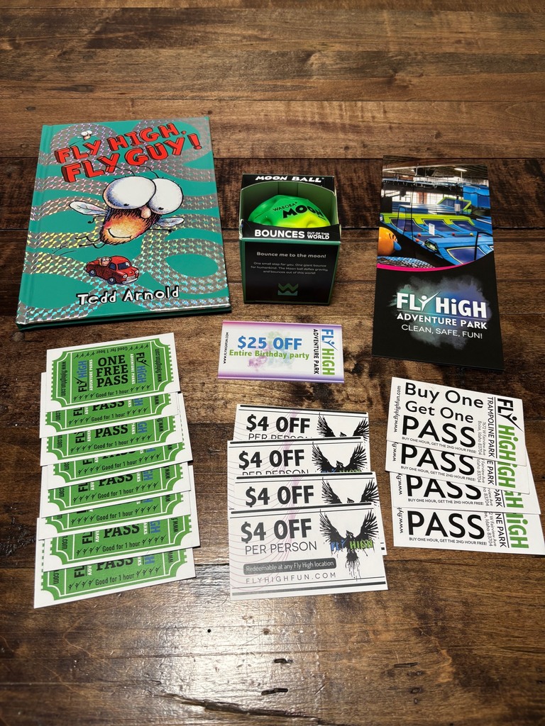 possible prizes: "fly" set with passes to Fly High and a Fly Guy book