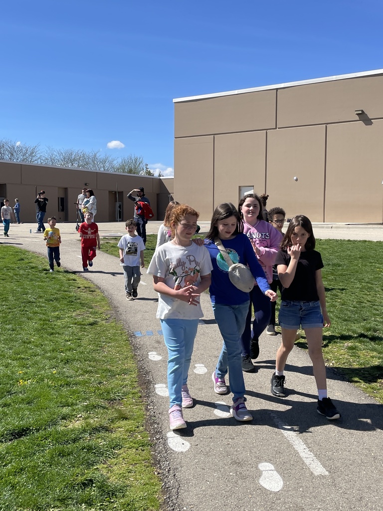 Students running and walking during the Jog-a-Thon.