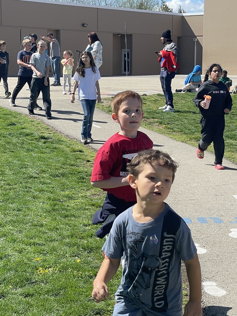 Students running and walking during the Jog-a-Thon.