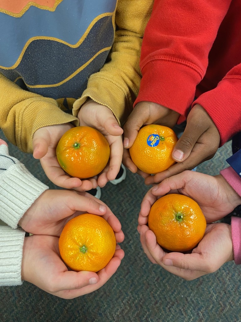 kinders with oranges