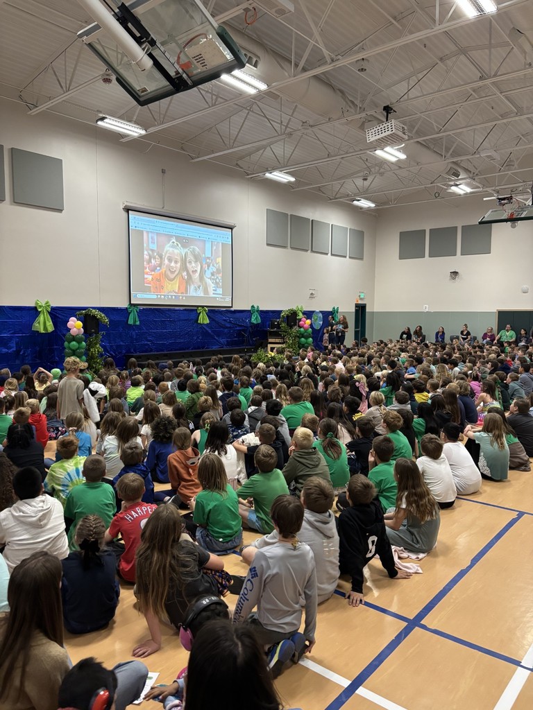 Spalding student body watching garden committee video