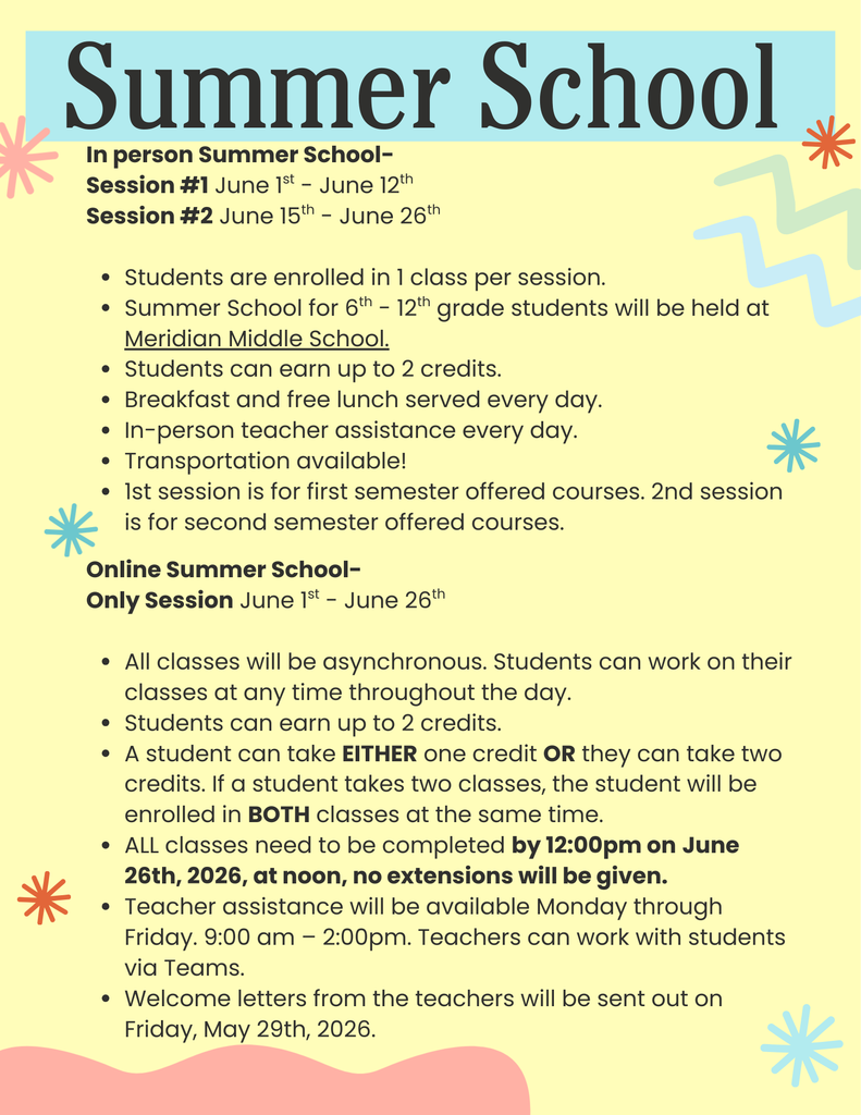 Summer School Registration Information