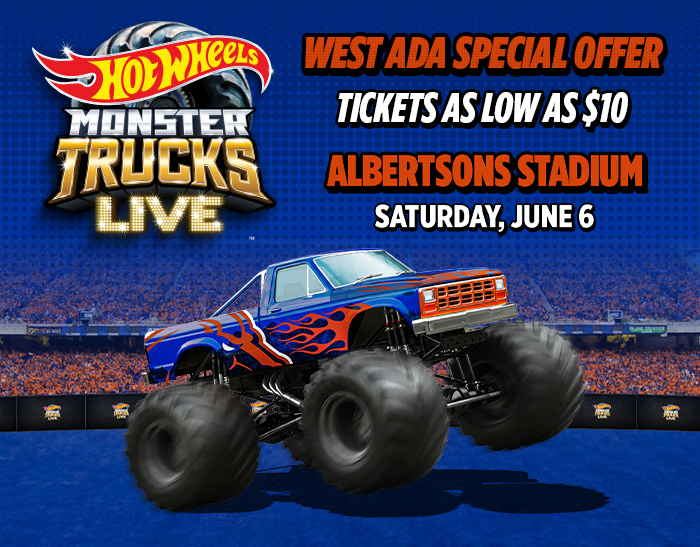 West Ada Special Offer. Tickets as low as $10. Monster Trucks Live 