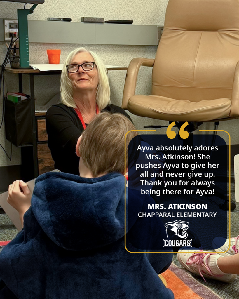 Ayva absolutely adores Mrs. Atkinson! She pushes Ayva to give her all and never give up. Thank you for always being there for Ayva! 
