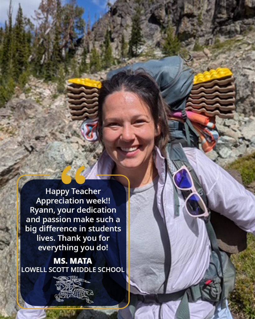 Happy Teacher Appreciation week!! Ryann, your dedication and passion make such a big difference in students lives. Thank you for everything you do!