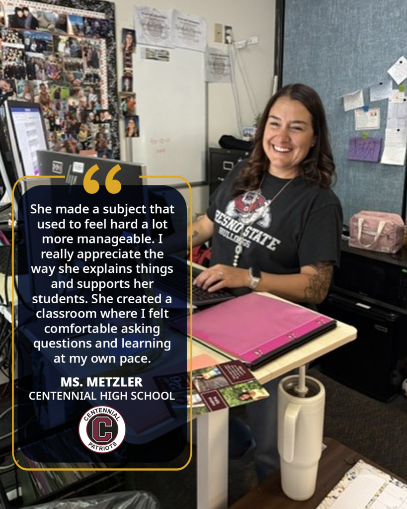 Ms. Metzler Centennial High School 
