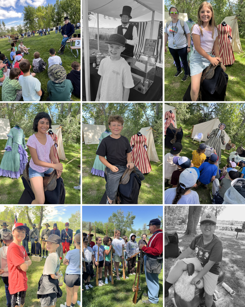 photo collage of 5th grade field trip