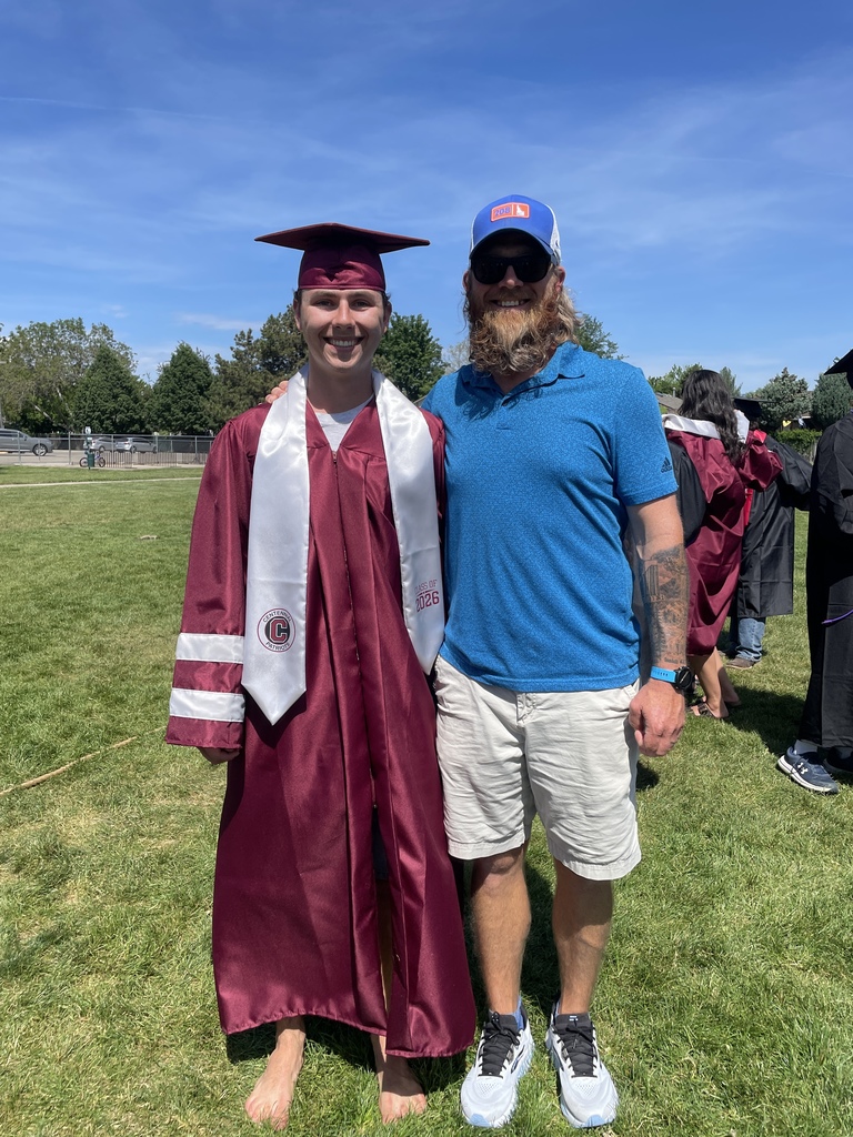 Mr. Thompson with his son, a member of the Class of 2026