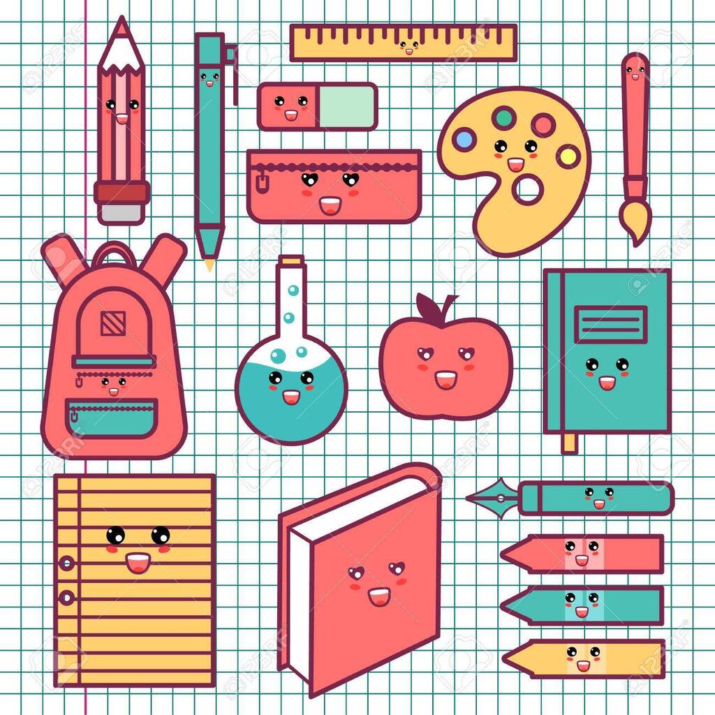 clipart image of school supplies