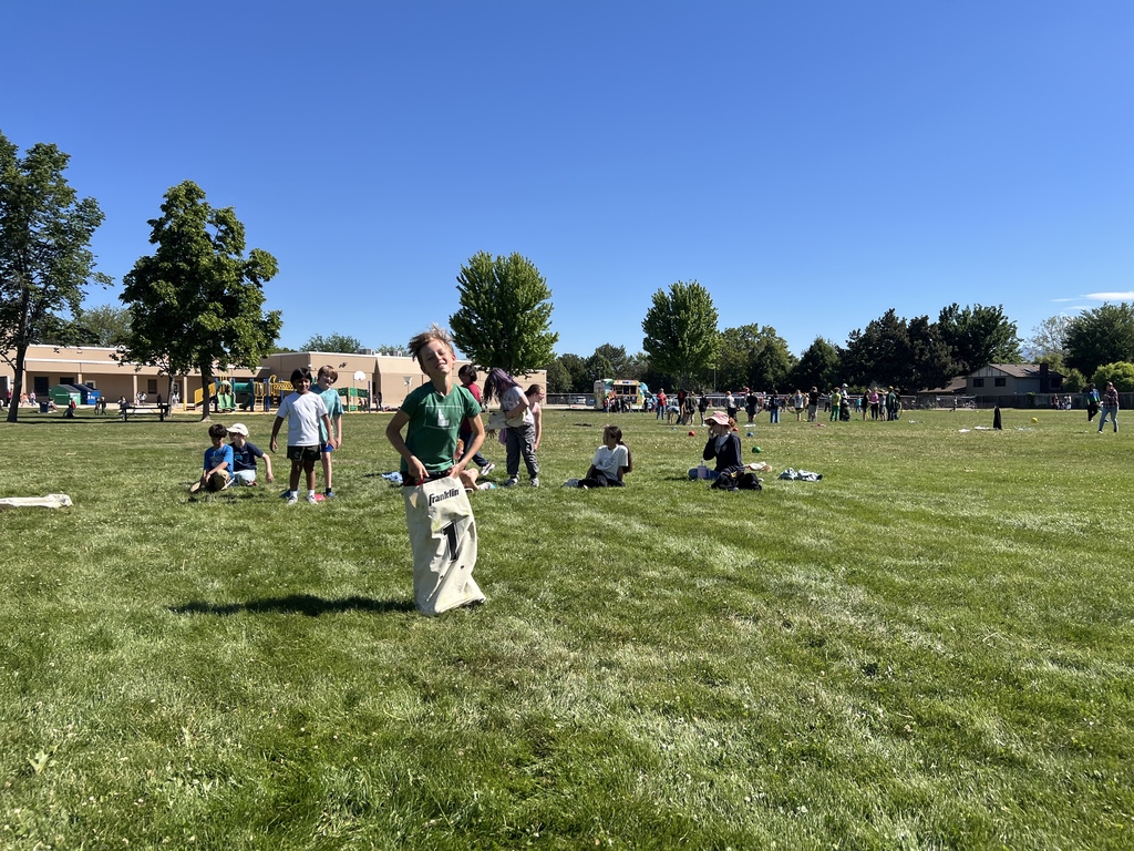 4th grader doing the potato sack race
