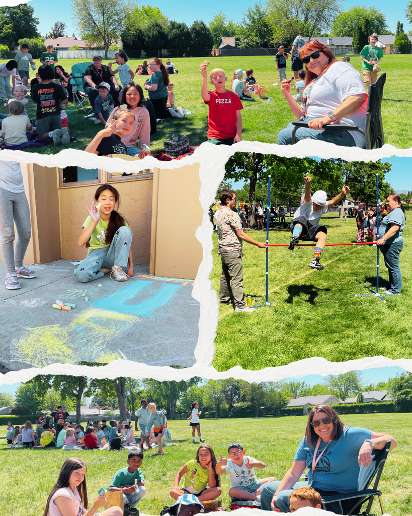 photo collage of last day activities on the field