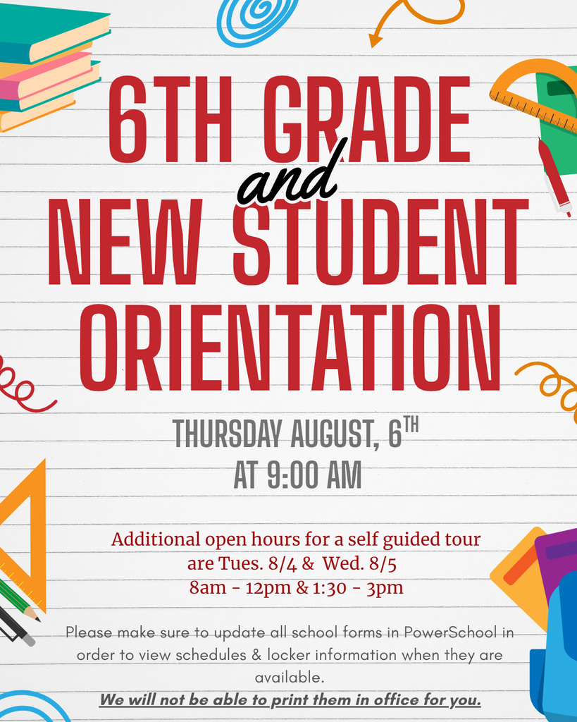 6th Grade and New Student Orientation