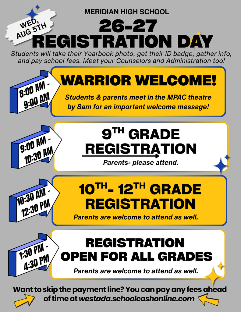 Registration Day August 5th 2026 Schedule