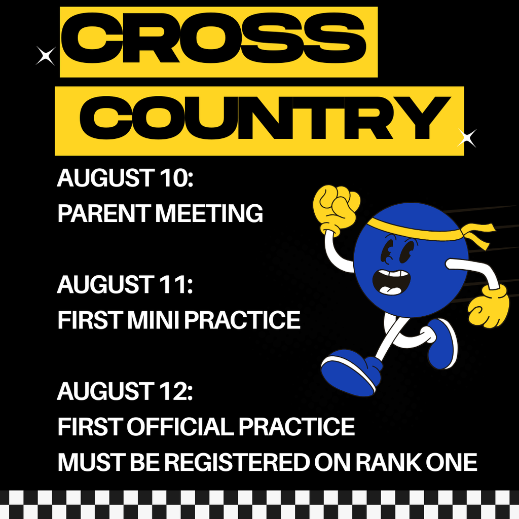 Cross Country Practice Details for the First Week of School