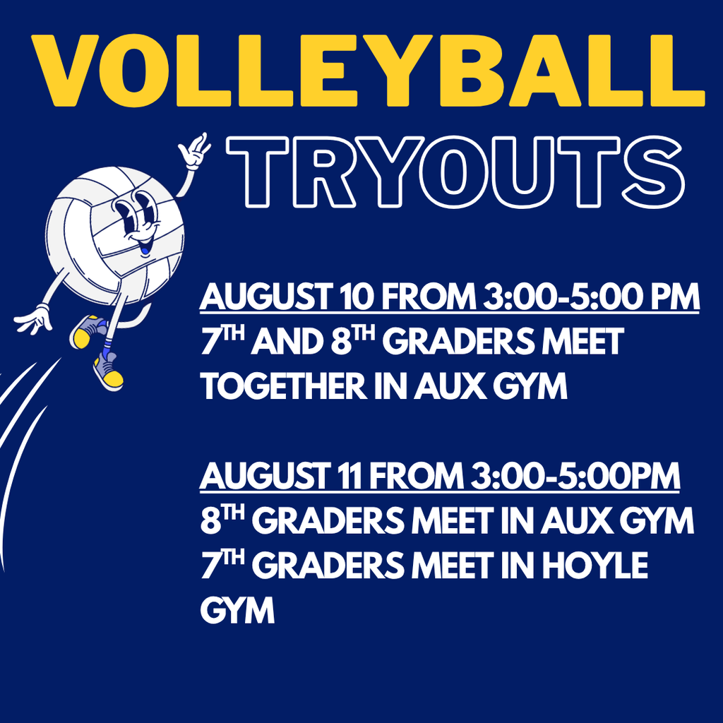 Volleyball flyer for tryout information