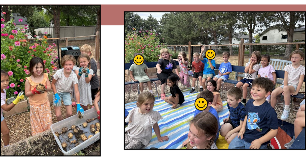 kinders enjoy lessons in the garden
