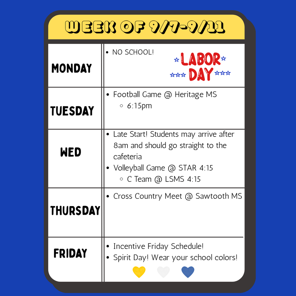 Weekly Agenda