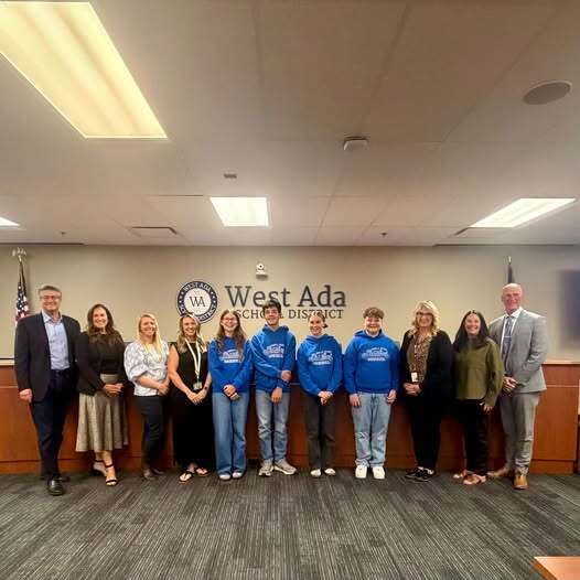 Lowell Scott Students, Teacher, and Principal with the School Board