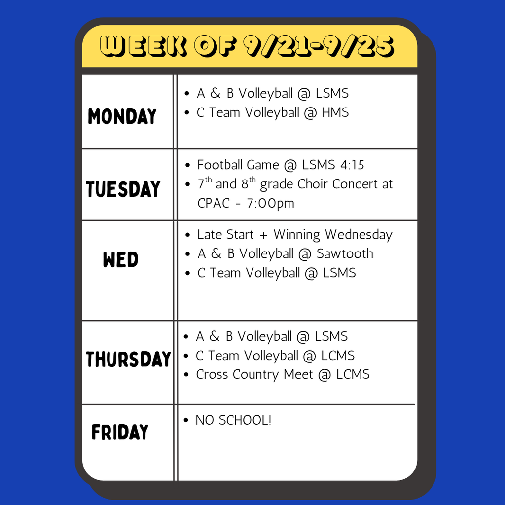 Weekly Schedule