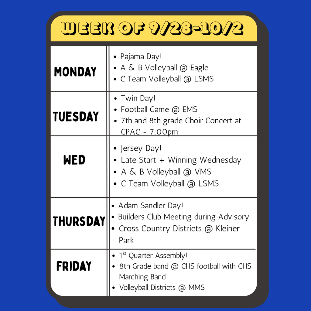 Weekly Schedule
