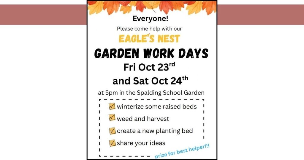 Garden work days Oct 23 and 24