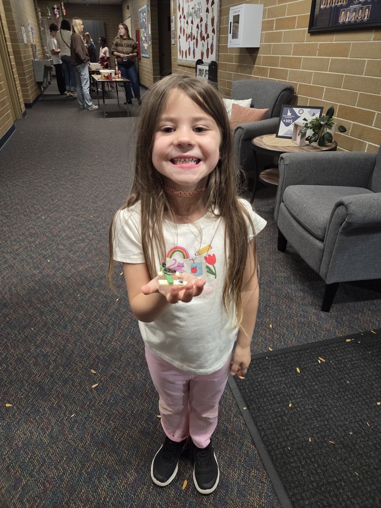 Girl holding Bristlebot in hand