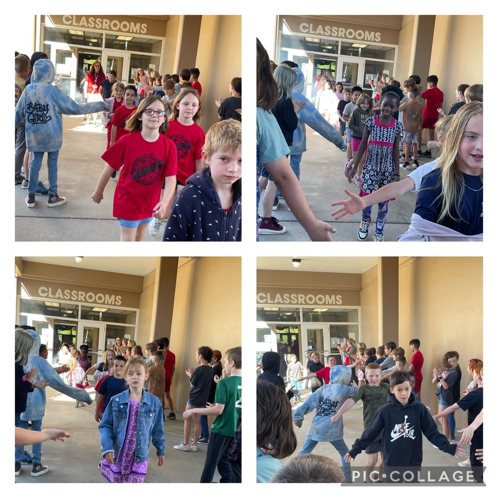 2nd and 3rd graders walking in the testing tunnel